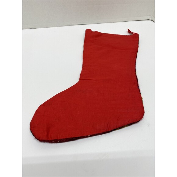 Vintage Christmas Stocking Embroidered Toy Soldier Nutcracker Unbranded Holiday - Picture 2 of 15